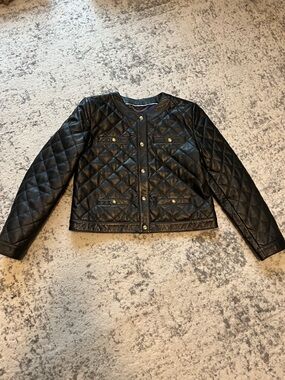 J. Crew Collection Quilted Leather Lady Jacket